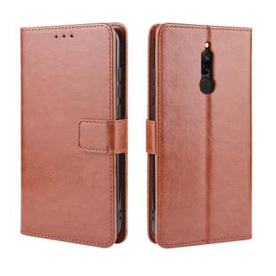 For Xiaomi Redmi 8 Retro Crazy Horse Texture Horizontal Flip Leather Case with Holder & Card Slots & Photo Frame(Brown)