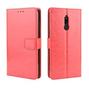 For Xiaomi Redmi 8 Retro Crazy Horse Texture Horizontal Flip Leather Case with Holder & Card Slots & Photo Frame(Red)