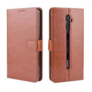 For Oppo Reno2 F / Reno2 Z Retro Crazy Horse Texture Horizontal Flip Leather Case with Holder & Card Slots & Photo Frame(Brown)