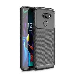 For LG K40S Beetle Series Carbon Fiber Texture Shockproof TPU Cas(Black)