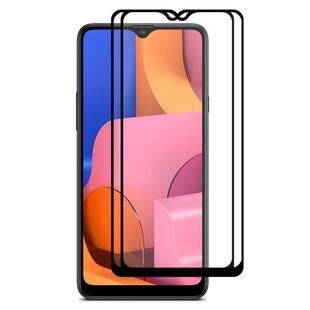 For Galaxy A20s 2 PCS ENKAY Hat-prince Full Glue 0.26mm 9H 2.5D Tempered Glass Full Coverage Film