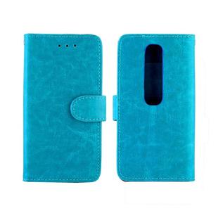 For Vodafone Smart N10 Crazy Horse Texture Horizontal Flip Leather Case with Holder & Card Slots & Wallet & Photo Frame(Baby Blue)