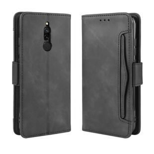 For Xiaomi Redmi 8 Wallet Style Skin Feel Calf Pattern Leather Case with Separate Card Slot(Black)