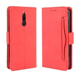 For Xiaomi Redmi 8 Wallet Style Skin Feel Calf Pattern Leather Case with Separate Card Slot(Red)