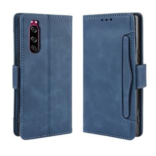 For Sony Xperia 5 Wallet Style Skin Feel Calf Pattern Leather Case with Separate Card Slot(Blue)