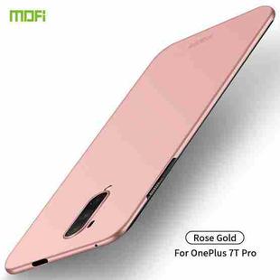 For Oneplus 7T Pro MOFI Frosted PC Ultra-thin Hard Case(Rose gold)