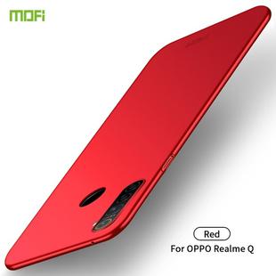 For OPPO Realme Q MOFI Frosted PC Ultra-thin Hard Case(Red)