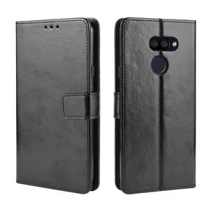 For LG K40S  Retro Crazy Horse Texture Horizontal Flip Leather Case with Holder & Card Slots & Photo Frame(Black)