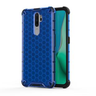 For Oppo A9 (2020) Shockproof Honeycomb PC + TPU Case(Blue)
