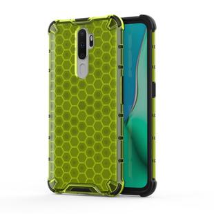 For Oppo A9 (2020) Shockproof Honeycomb PC + TPU Case(Green)