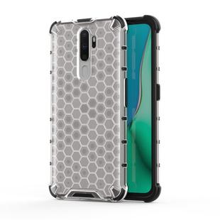 For Oppo A9 (2020) Shockproof Honeycomb PC + TPU Case(White)