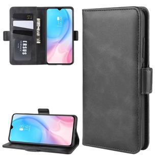 For Xiaomi CC9 Double Buckle Crazy Horse Business Mobile Phone Holster with Card Wallet Bracket Function(Black)