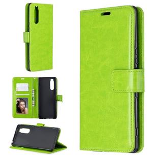 For Sony Xperia 5 Crazy Horse Texture Horizontal Flip Leather Case with Holder & Card Slots & Wallet & Photo Frame(Green)