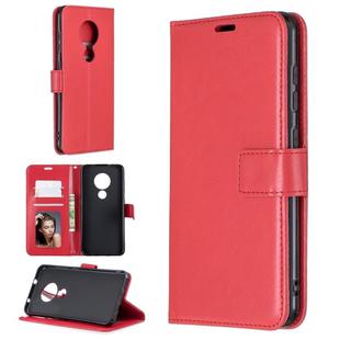 For Nokia 6.2 / 7.2 Crazy Horse Texture Horizontal Flip Leather Case with Holder & Card Slots & Wallet & Photo Frame(Red:)