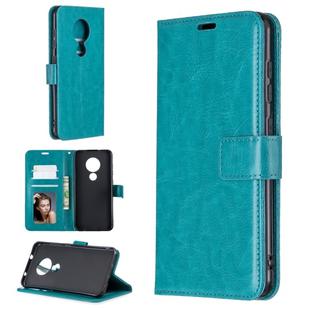 For Nokia 6.2 / 7.2 Crazy Horse Texture Horizontal Flip Leather Case with Holder & Card Slots & Wallet & Photo Frame(Blue)