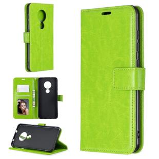 For Nokia 6.2 / 7.2 Crazy Horse Texture Horizontal Flip Leather Case with Holder & Card Slots & Wallet & Photo Frame(Green)