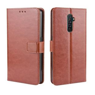 For Oppo Reno Ace Retro Crazy Horse Texture Horizontal Flip Leather Case with Holder & Card Slots & Photo Frame(Brown)