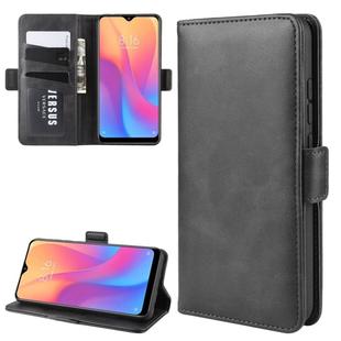 For Xiaomi Redmi 8A Double Buckle Crazy Horse Business Mobile Phone Holster with Card Wallet Bracket Function(Black)