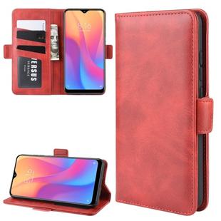 For Xiaomi Redmi 8A Double Buckle Crazy Horse Business Mobile Phone Holster with Card Wallet Bracket Function(Red)