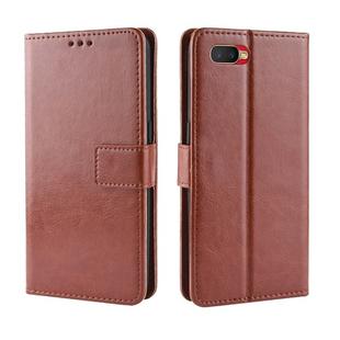 For Oppo Reno A Retro Crazy Horse Texture Horizontal Flip Leather Case with Holder & Card Slots & Photo Frame(Brown)