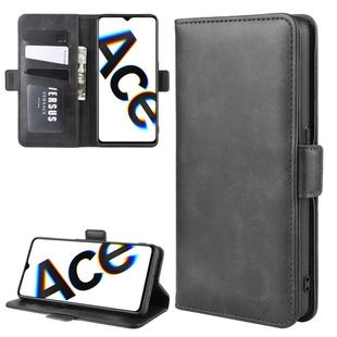 For OPPO Reno Ace / Realme X2 Pro Dual-side Magnetic Buckle Horizontal Flip Leather Case with Holder & Card Slots & Wallet & Photo Frame(Black)