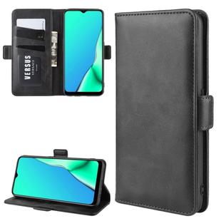For OPPO A9 (2020) / A5 (2020) Dual-side Magnetic Buckle Horizontal Flip Leather Case with Holder & Card Slots & Wallet & Photo Frame(Black)