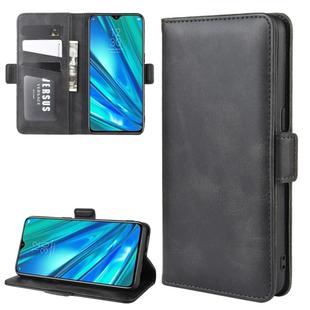 For OPPO Realme 5 Pro / Realme Q Dual-side Magnetic Buckle Horizontal Flip Leather Case with Holder & Card Slots & Wallet(Black)