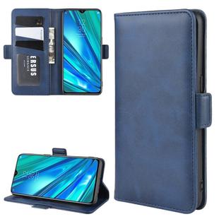For OPPO Realme 5 Pro / Realme Q Dual-side Magnetic Buckle Horizontal Flip Leather Case with Holder & Card Slots & Wallet(Blue)