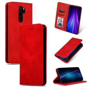 For Xiaomi Redmi Note8 Pro Retro Skin Feel Business Magnetic Horizontal Flip Leather Case(Red)