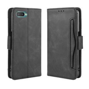 For Oppo Reno A Wallet Style Skin Feel Calf Pattern Leather Case with Separate Card Slot(Black)