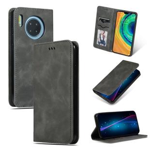 For Huawei Mate 30 Pro Retro Skin Feel Business Magnetic Horizontal Flip Leather Case(Dark Grey)