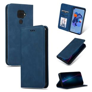 For Huawei Nova5i Pro Retro Skin Feel Business Magnetic Horizontal Flip Leather Case(Navy Blue)