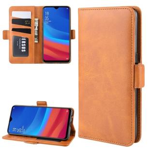 For OPPO A5s (AX5s) Dual-side Magnetic Buckle Horizontal Flip Leather Case with Holder & Card Slots & Wallet(Yellow)