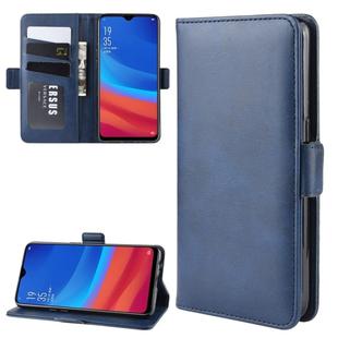 For OPPO A5s (AX5s) Dual-side Magnetic Buckle Horizontal Flip Leather Case with Holder & Card Slots & Wallet(Blue)