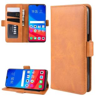 For OPPO F9 / F9 Pro / Realme 2 Pro / A7X Dual-side Magnetic Buckle Horizontal Flip Leather Case with Holder & Card Slots & Wallet & Photo Frame(Yellow)