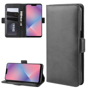 For OPPO A5 / A3s / AX5 Dual-side Magnetic Buckle Horizontal Flip Leather Case with Holder & Card Slots & Wallet & Photo Frame(Black)