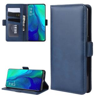 For OPPO Reno 10x Zoom  / Reno 5G Dual-side Magnetic Buckle Horizontal Flip Leather Case with Holder & Card Slots & Wallet & Photo Frame(Blue)