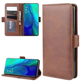 For OPPO Reno 10x Zoom  / Reno 5G Dual-side Magnetic Buckle Horizontal Flip Leather Case with Holder & Card Slots & Wallet & Photo Frame(Brown)