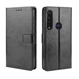 For  Motorola Moto G8 Plus Retro Crazy Horse Texture Horizontal Flip Leather Case with Holder & Card Slots & Photo Frame(Black)