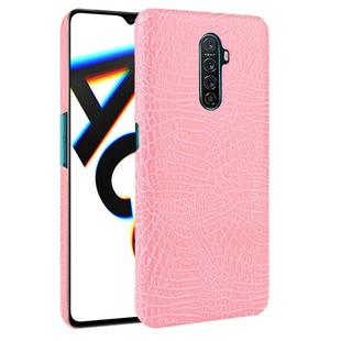 For OPPO Realme X2 Pro / Reno Ace Shockproof Crocodile Texture PC + PU Case(Pink)