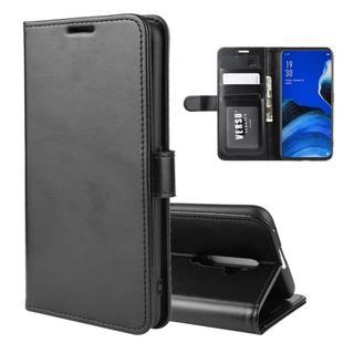 For Oppo Reno2 F / Reno2 Z R64 Texture Single Fold Horizontal Flip Leather Case with Holder & Card Slots & Wallet(Black)
