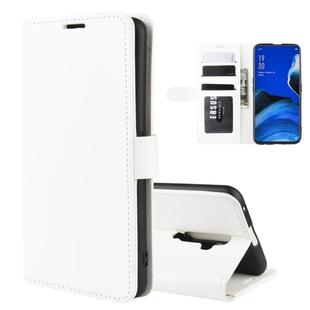 For Oppo Reno2 F / Reno2 Z R64 Texture Single Fold Horizontal Flip Leather Case with Holder & Card Slots & Wallet(White)