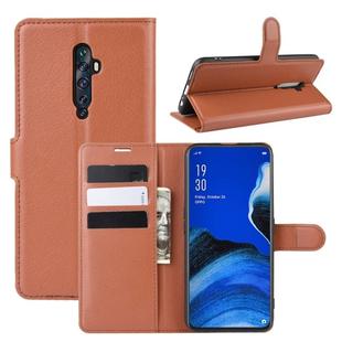 For Oppo Reno2 F / Reno2 Z Litchi Texture Horizontal Flip Leather Case with Wallet & Holder & Card Slots(Brown)