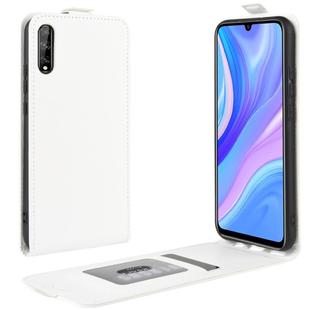 For Huawei Enjoy 10 Crazy Horse Vertical Flip Leather Protective Case(White)