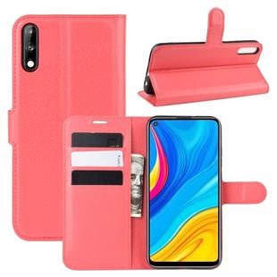 For Huawei Enjoy 10 Litchi Texture Horizontal Flip Leather Case with Wallet & Holder & Card Slots(Red)