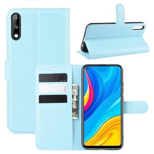 For Huawei Enjoy 10 Litchi Texture Horizontal Flip Leather Case with Wallet & Holder & Card Slots(Blue)