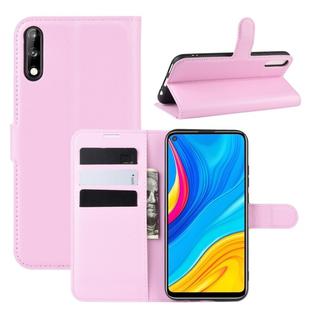 For Huawei Enjoy 10 Litchi Texture Horizontal Flip Leather Case with Wallet & Holder & Card Slots(Pink)