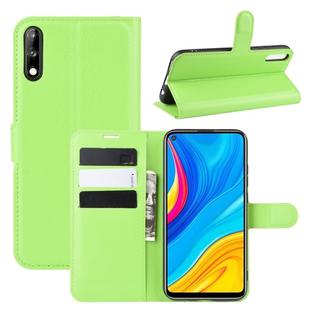 For Huawei Enjoy 10 Litchi Texture Horizontal Flip Leather Case with Wallet & Holder & Card Slots(Green)