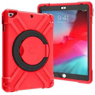 For iPad Air/Air2/Pro9.7 EVA + PC Flat Protective Shell with 360 ° Rotating Bracket(Red+Black)