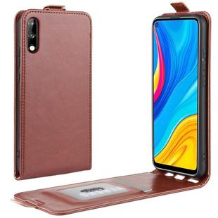 For Huawei Enjoy 10  Crazy Horse Vertical Flip Leather Protective Case(Brown)